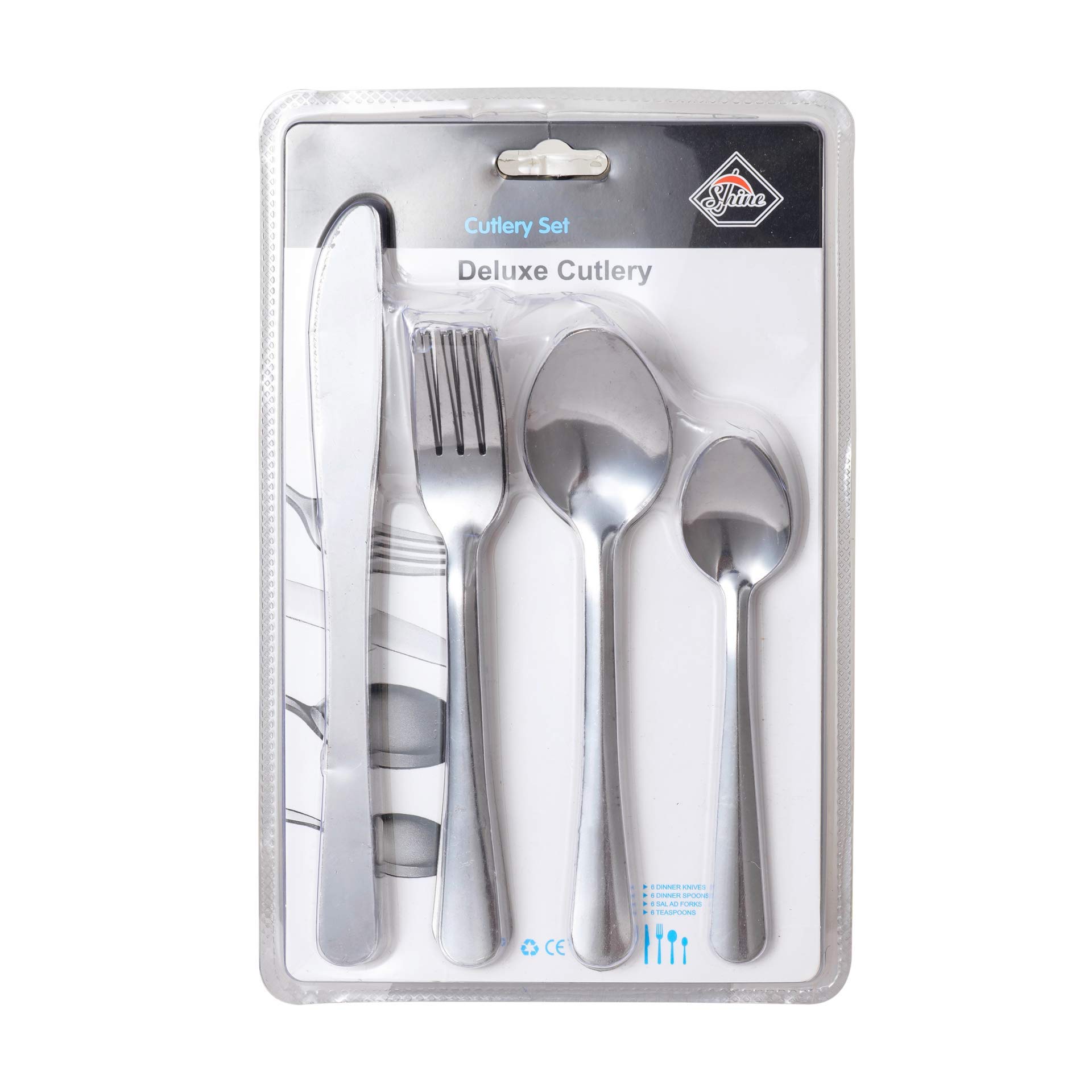 Stainless Steel Cutlery Set Knife Spoon Fork Teaspoon for Modern Kitchen with A Strong Lovely Presentation Box (16 PC)