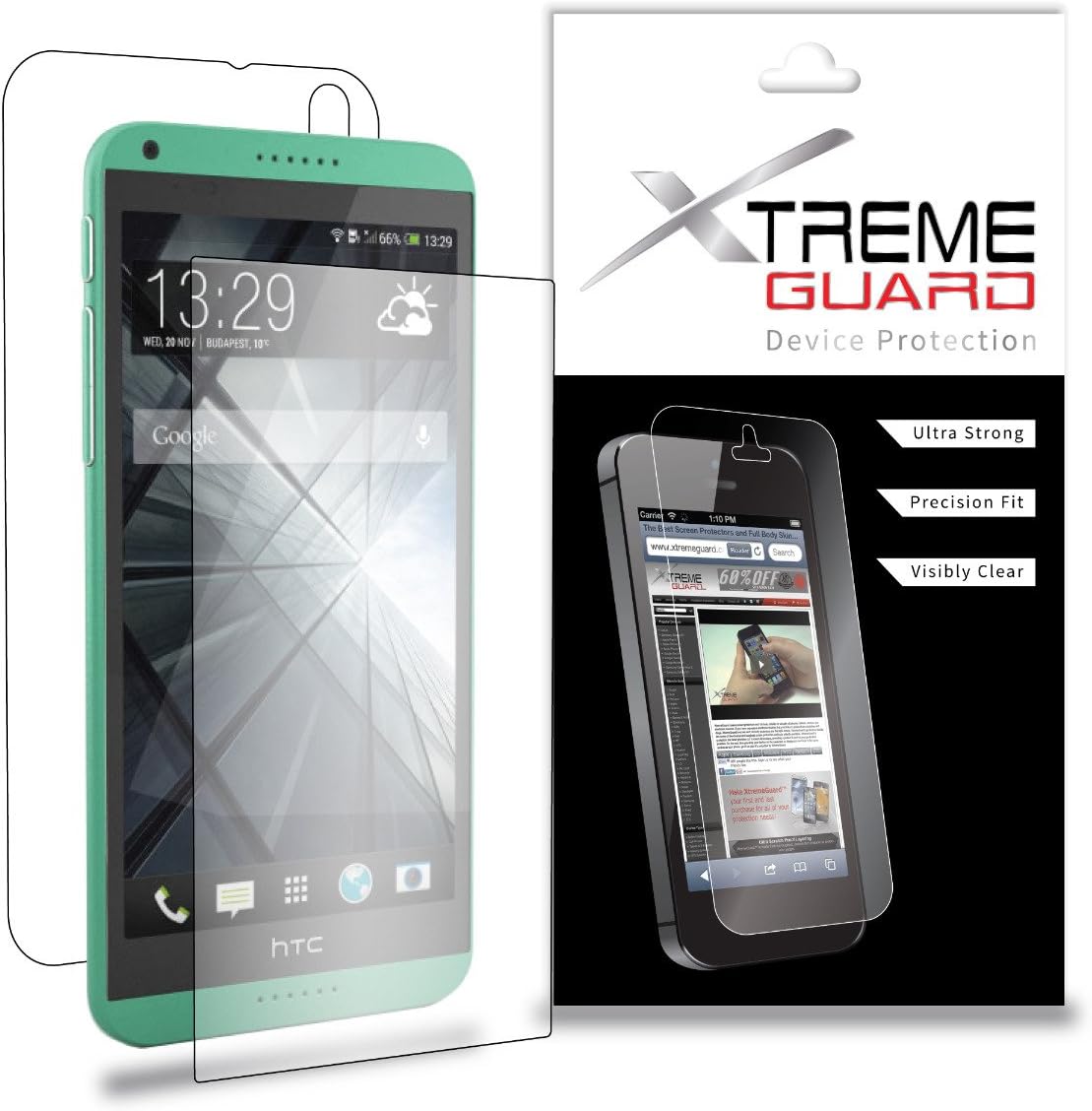 XtremeGuard Full Body Screen Protector for HTC Desire 816 (A5) (Ultra Clear)