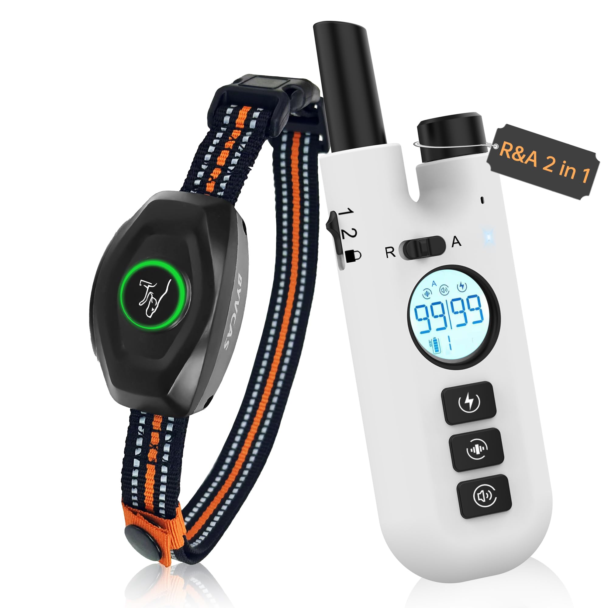 Photo 1 of 2 in 1 Bark Collar with Remote, Shock Collar for Large Medium Small Dogs(15-120lbs), Anti Barking Dog Training Collar, Beep/Shock/Vibration(0-99), IP67 Waterproof
