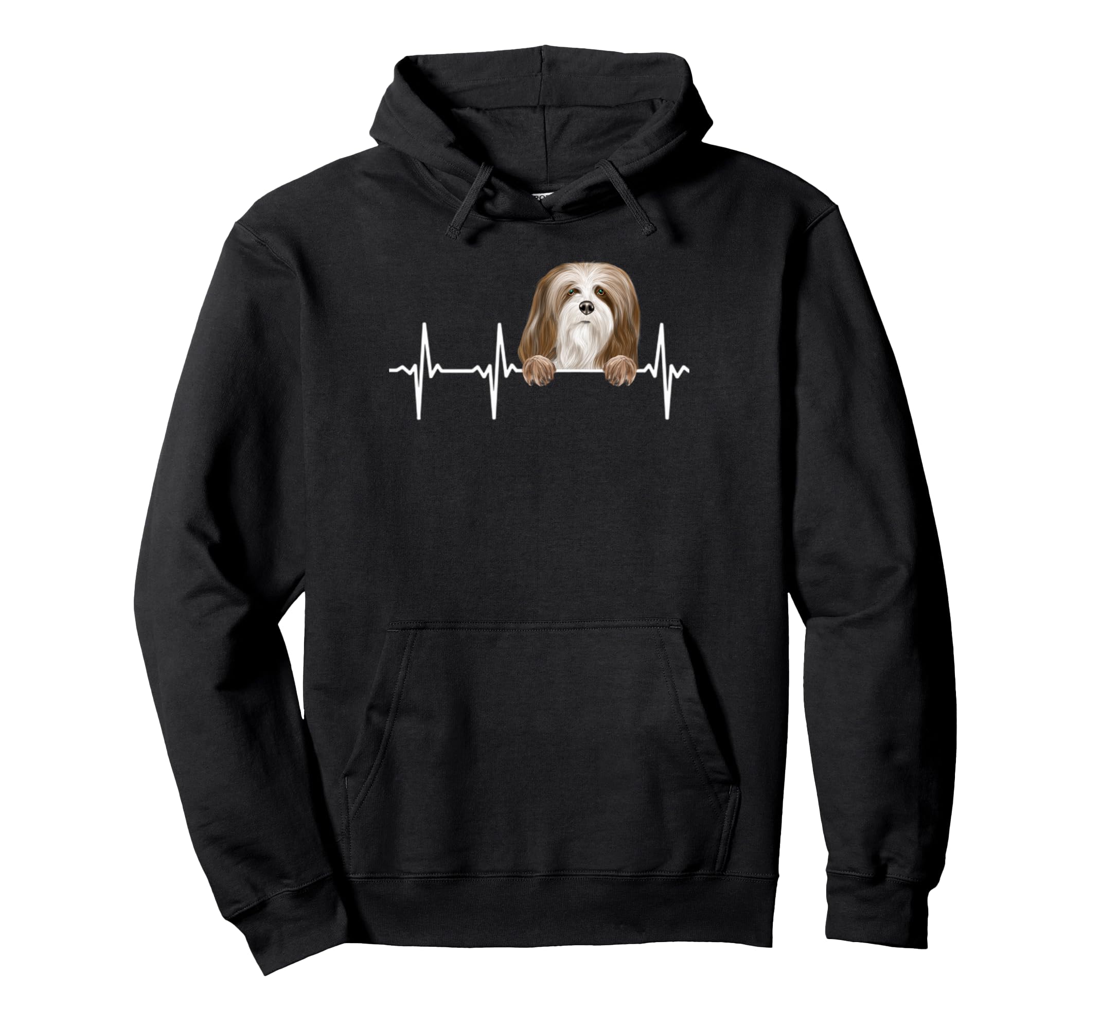 Funny Dog Heartbeat For Lhasa Apsos Lovers Pullover Hoodie