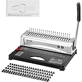 VEVOR Binding Machine, Comb Binding Machine 21-Holes Binding 450 Sheets, Book Binder Machine with 100 PCS 3/8'' Comb Binding 