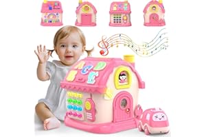 FIDECEXV Montessori Toys for 1 Year Old Girl Gifts, 12-in-1 Musical House Toddler Learning Toys for 1-2, 1st First Birthday Gifts for Girls and Boys Baby 6-12 12-18 6-24 Months