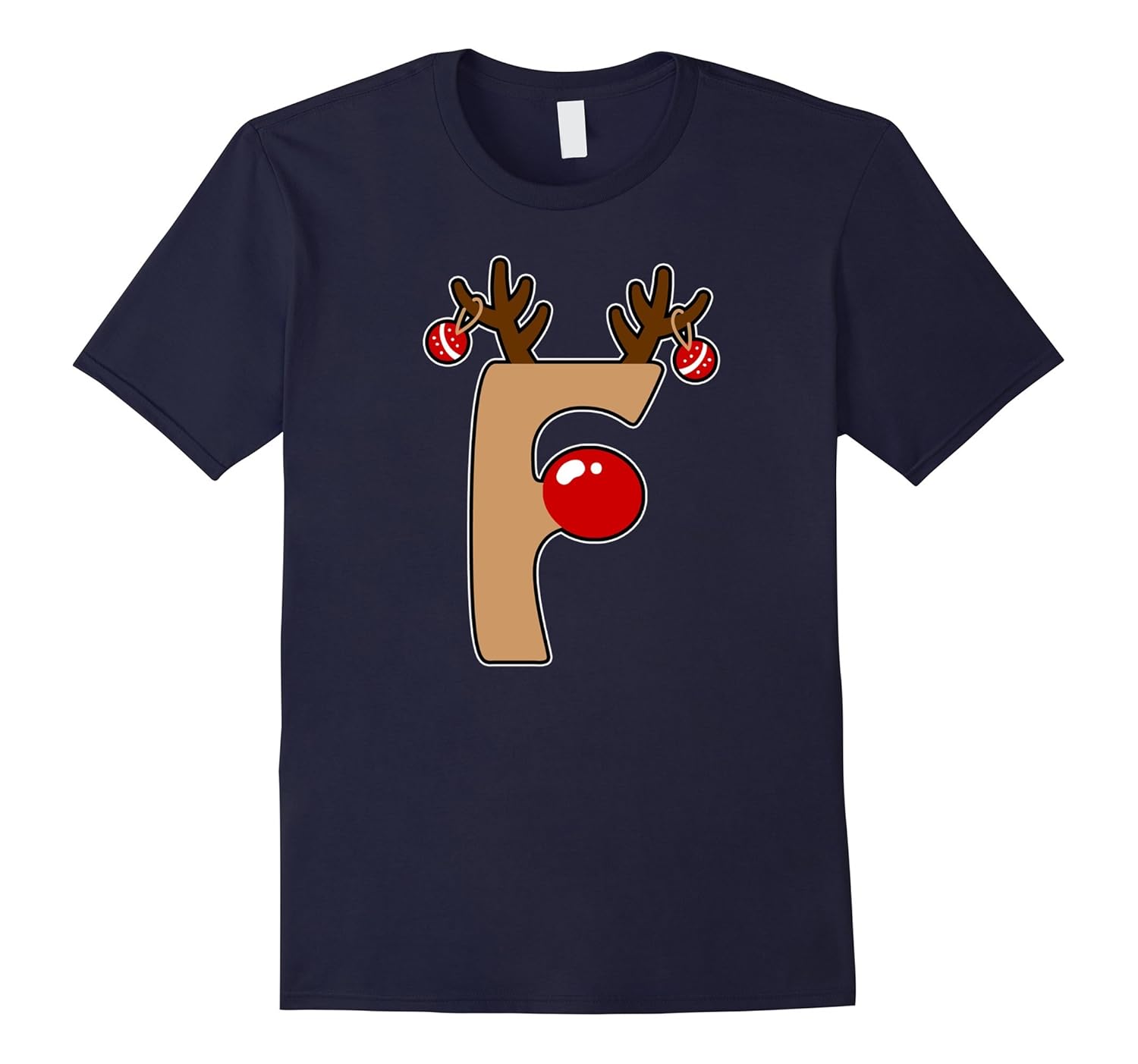 Reindeer Letter F T-shirt Christmas Gifts-ANZ