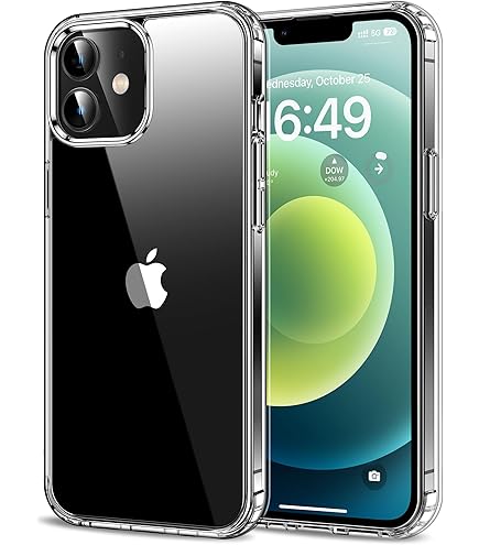 ANSHOW Funda Para IPhone 12/iPhone 12 Pro, Funda Resistente De Cuerpo Completo De 360° [protector De Pantalla Integrado], Parte Trasera Transparente De Policarbonato Duro Con Parachoques De Silicona