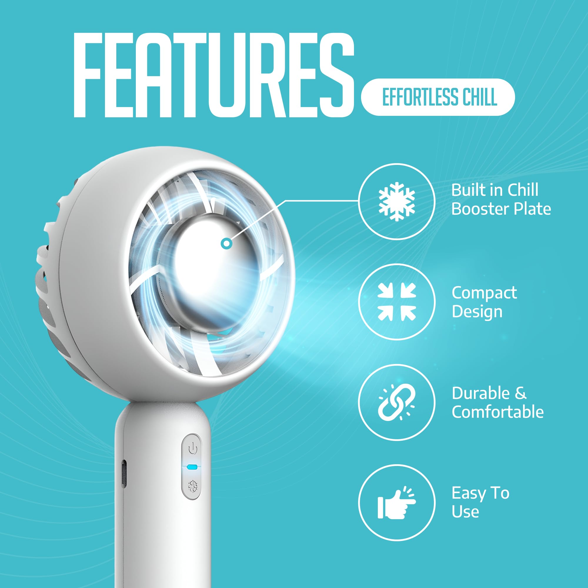 Formano Cold Air Portable Cooling AC Handheld Fans – The GENUINE Rechargeable Portable Ice Cooling Refrigerating Pad Handheld Cooling Fan That Blows Cold Air