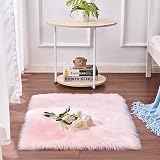 Cumay Super Soft Faux Area Rug 23.6 x 35.4 Pink Living Room Bedroom view 8