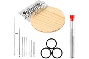 MAPLEHAO Patch Maker 2.0 Knit Patch Kit, Portable Beginner Weaving Loom, Quick & Easy Sewing Repair Tool, Fabric Hole Mending