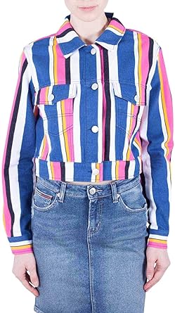Veste jean multicolore femme Clearance