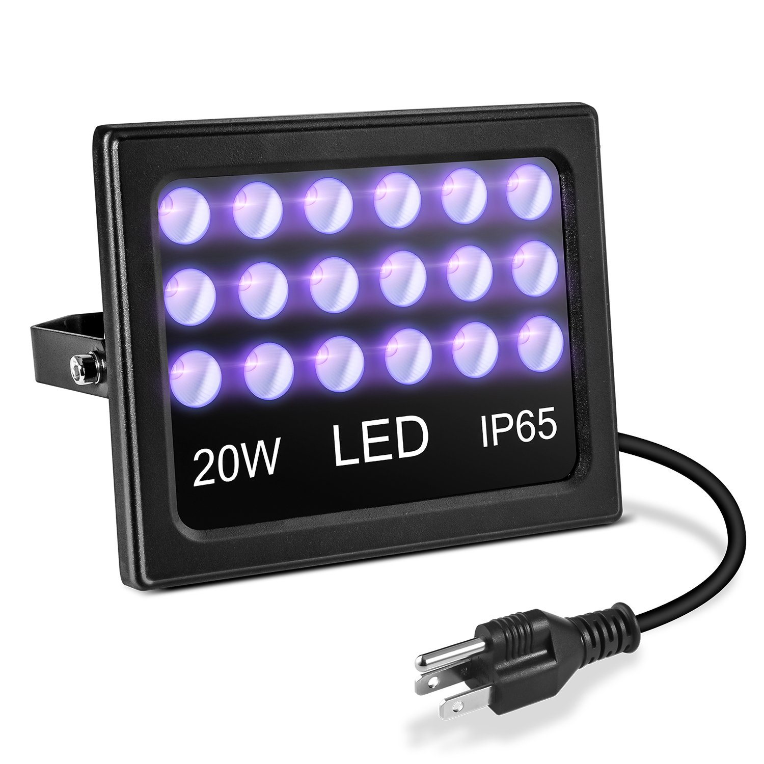 AFANTY 20W LED Blacklight, with US Plug, 395nm UV LED Black Light, IP65