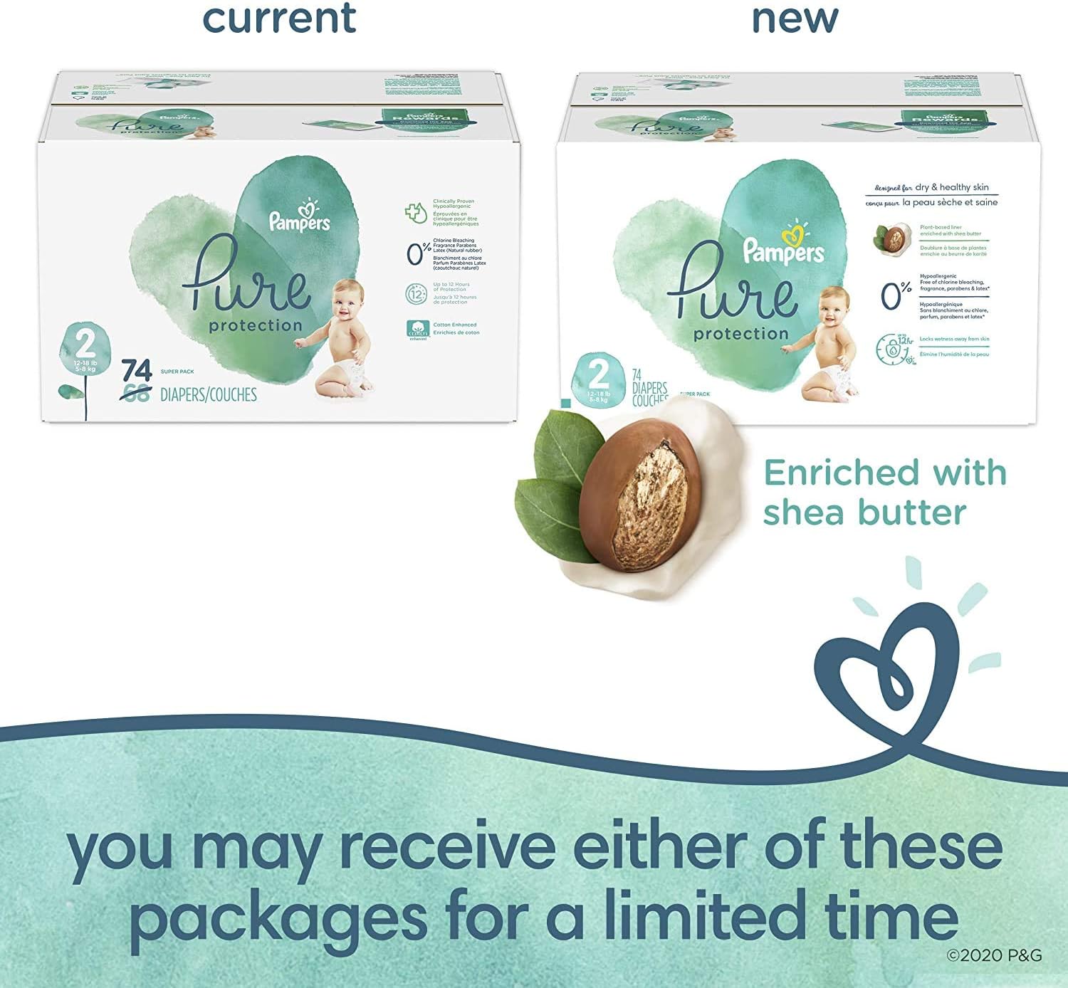 Diapers Size 4, 150 Count - Pampers Pure Protection Disposable Baby Diapers, Hypoallergenic and Unscented Protection, ONE MONTH SUPPLY: Health & Personal Care