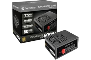 Thermaltake Toughpower SFX 600W 80+ Gold Fully Modular SFX 12V 3.3/ATX 12V 2.4 Power Supply 7 YR Warranty PS-STP-0600FPCGUS-G