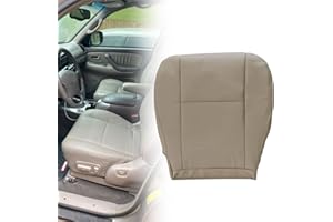 NLQR Front Driver or Passenger Side Bottom Replacement Seat Cover Tan Microfiber Leather Compatible with Toyota Sequoia Tundra 2000 2001 2003 2004 2005 2006