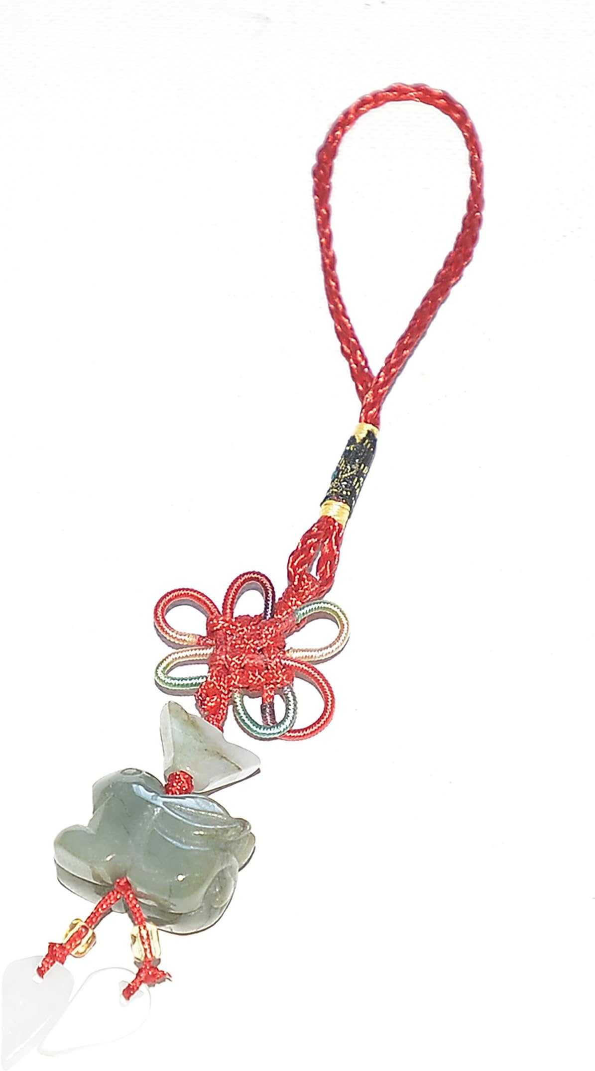 Year of The Rabbit Chinese Zodiac FENG Shui Jade Hanging Good Luck Charm ON A RED Cord(Chinese Feng Shui for Good Fortune, Love and Happiness)