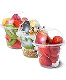 Aatriet 9 oz Clear Plastic Cups with Lids - 25 Sets