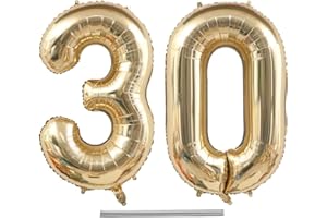 Light Gold Number 30 Balloons 40 Inch White Gold Number Balloon 30th Birthday Balloon Foil Number Balloons Champagne Gold Bal