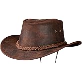 Leather Cowboy hat Also Worn as Outback hat Western Vintage Australian Hats for Men & Women