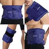 REVIX Ice Pack for Injuries Reusable Gel for Lower Back &amp; Shoulder, Navy | 16x9in Full Coverage for Lower Back, Shoulder, Hip &amp; Knee, Cold Compress Therapy, Hands-free Strap, Long-lasting Gel