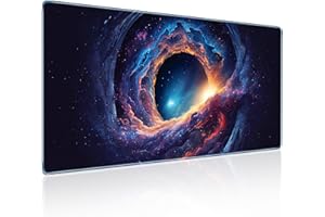 WECOOL Large Gaming Mouse Pad, 35.4x15.7in Technological Nebula Style Gaming Mousepad, Professional Non-Slip Rubber Base Big Mouse Pad, Mouse Pad XXXL for Gaming & Office & Home, Full Desk Mouse Pad