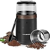 HAUSHOF Coffee Grinder Electric, One Touch Design, Spice, Herb, Grinder for Coffee Bean Spices and Seeds with 1 Removable Sta
