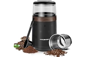 WORKPRO HAUSHOF Coffee Grinder Electric, One Touch Design, Spice, Herb, Grinder for Coffee Bean Spices and Seeds with 1 Removable Stainless Steel Bowl, Dry Grinder-Black
