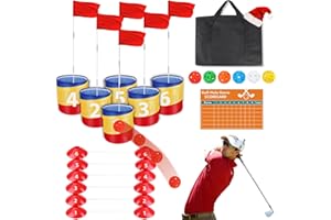 Fivepropy Backyard Golf Game Golf Practice Game, Golf Chipping Game Indoor Backyard Golf Game, Portable 6 Hole Golf Course Play PAR 3 Golf Game Golf Gifts for Adults Beach Games for Adults