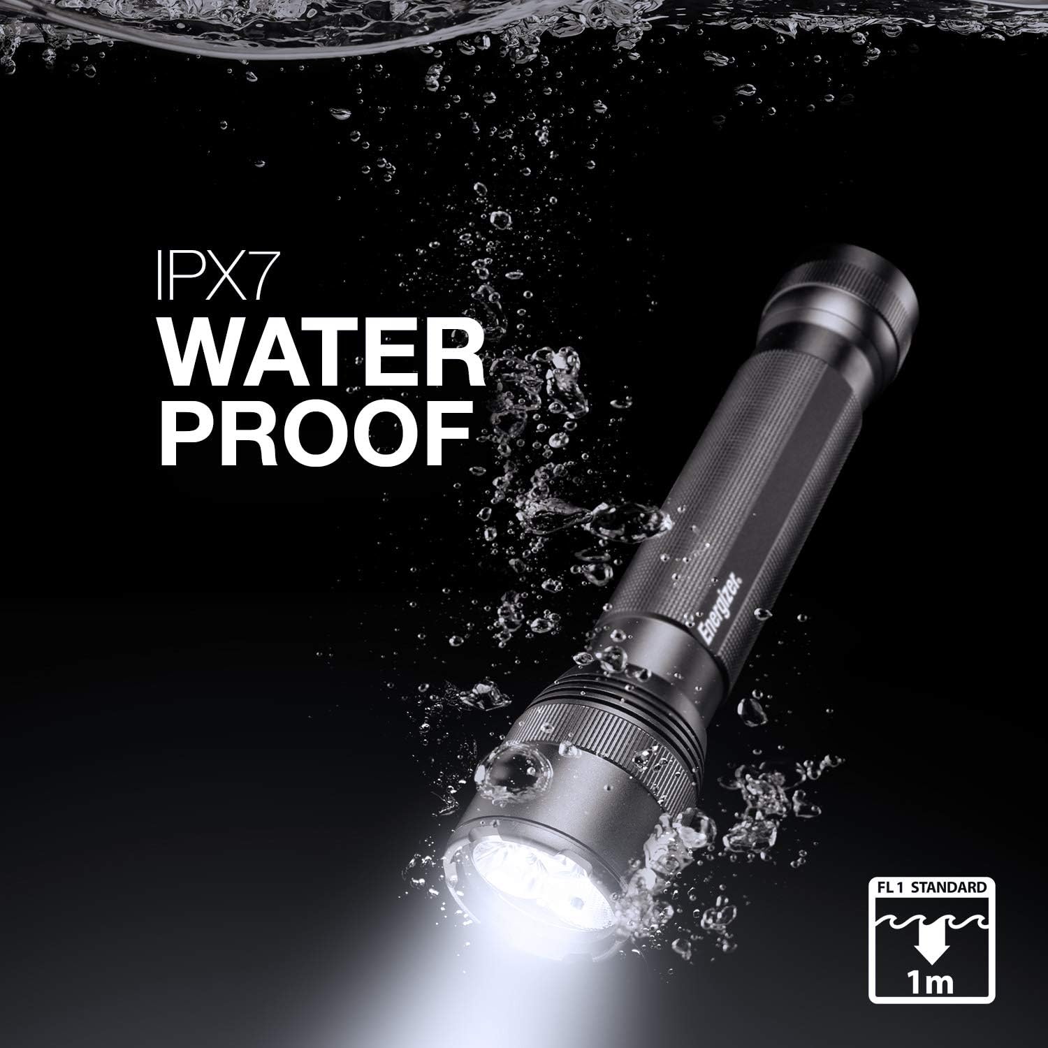 Energizer LED Tactical Flashlight, Super Bright High Lumens, Use for Hurricane Supplies, Survival Kit, Camping Accessories, Ultra-Durable and Water Resistant LED Flashlights, Black, 12.48: Sports & Outdoors