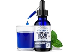 ALEX JONES NATURALS Alex Jones Ultra Methylene Blue Drops 1% USP Grade High Purity Solution – Fresh Mint Flavored, 50 mL (1.69 fl oz) Dropper Bottle – Organic Methylene Blue - 30 Day Supply