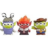 Pixar Alien Remix Anger, Boo & Woody 3-Pack Character Figures in a Pizza Box Package, 3-in to 4.1-in Toys from Disney Pixar M