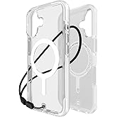 BodyGuardz Ace Pro Compatible with iPhone 16 Case - Shockproof Cover with 18FT Drop Tested - Compatible with MagSafe - Wireless Charging - Responsive Buttons - Smoke/Black (Clear)