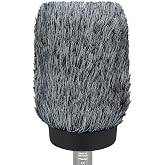 SOULWIT Microphone Furry Windscreen for Rode (R&Oslash;DE) VideoMic NTG On-Camera Shotgun Microphone, Wind Muff Pop Filter Mic Cover - Black