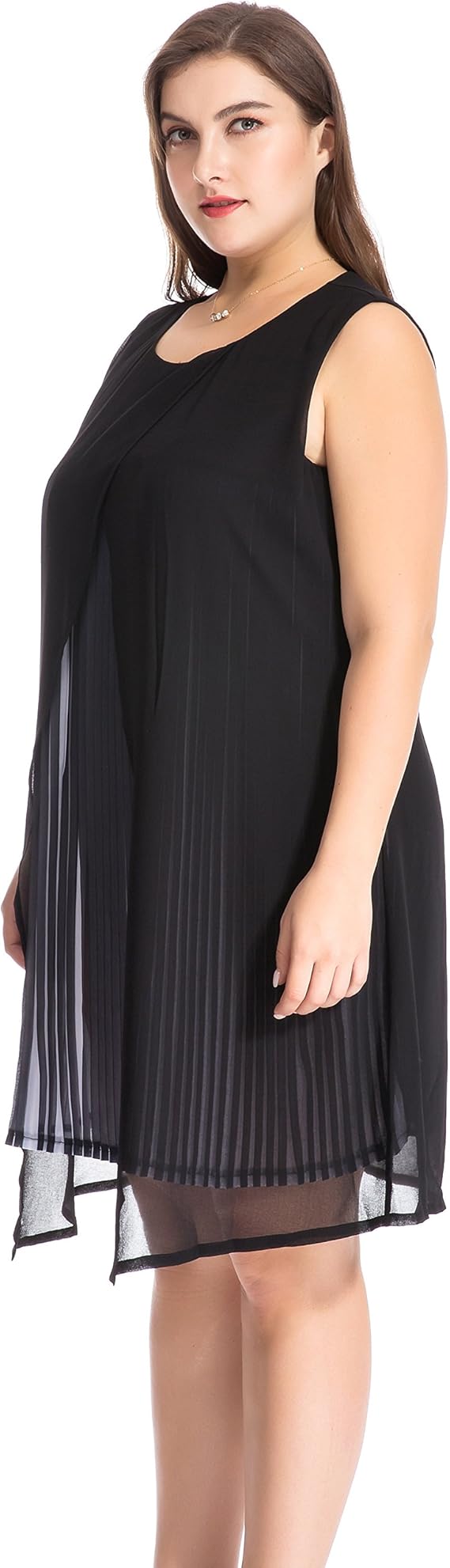 multi layered chiffon dress