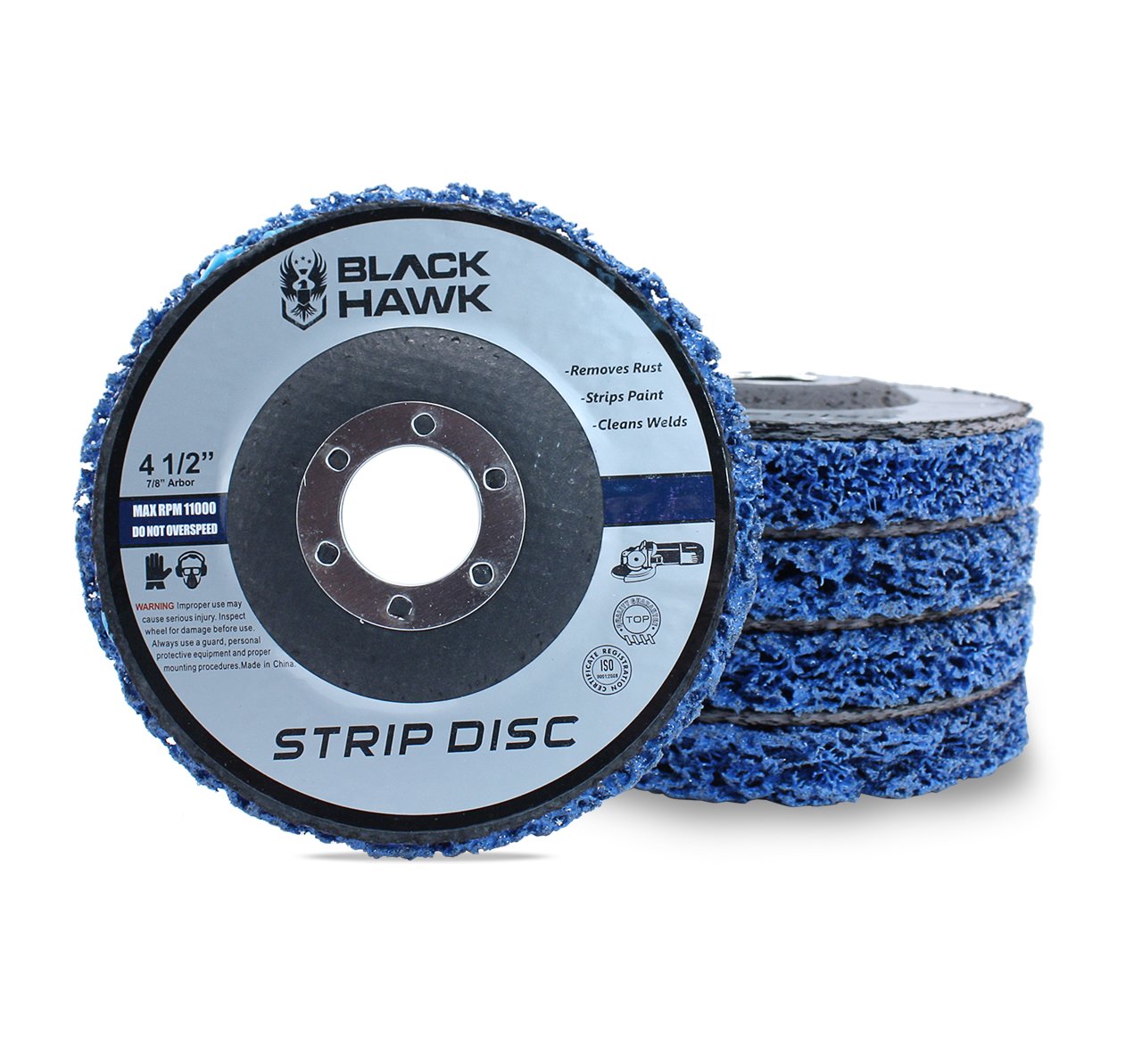 BHA Easy Strip Discs Clean and Remove Paint, Rust and Oxidation 4-1/2” x 7/8” - 5 Pack: Industrial & Scientific