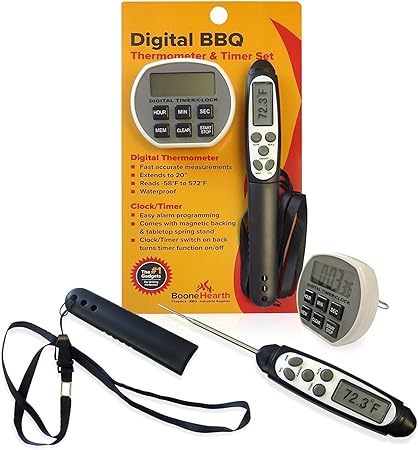 Amazon Com Boone Hearth Digital Food Thermometer Kitchen Timer