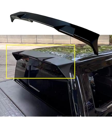 thumbnail interactive-video image 1 of KUAFU Black Cab Top Roof Spoiler Wing Compatible With 2019-2024 Dodge RAM 1500 Crew Cab Pickup Truck Spoiler 1 of 11