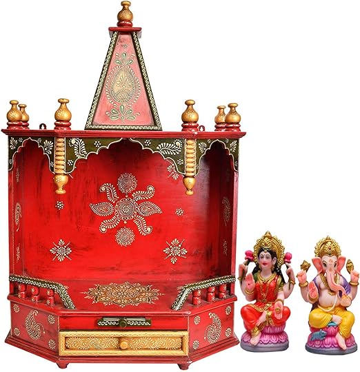 Amazon Com Makan Madera Hogar Temple Puja Mandir Madera Temple