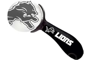 SPORTSVAULT Sports Vault NFL Detroit Lions Pizza Cutter , 7.9” x 3.1”