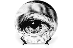 LITTLIUDO Lina Cavalieri Plate, Wall Decorative Plate, Mysterious Face Plate Wall Hanging Decoration,Including Bracket And Special Spring HooK,style-10,7inch