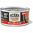 ACANA Chunks in Broth Beef & Tuna Recipe, 3oz, case of 12 cans