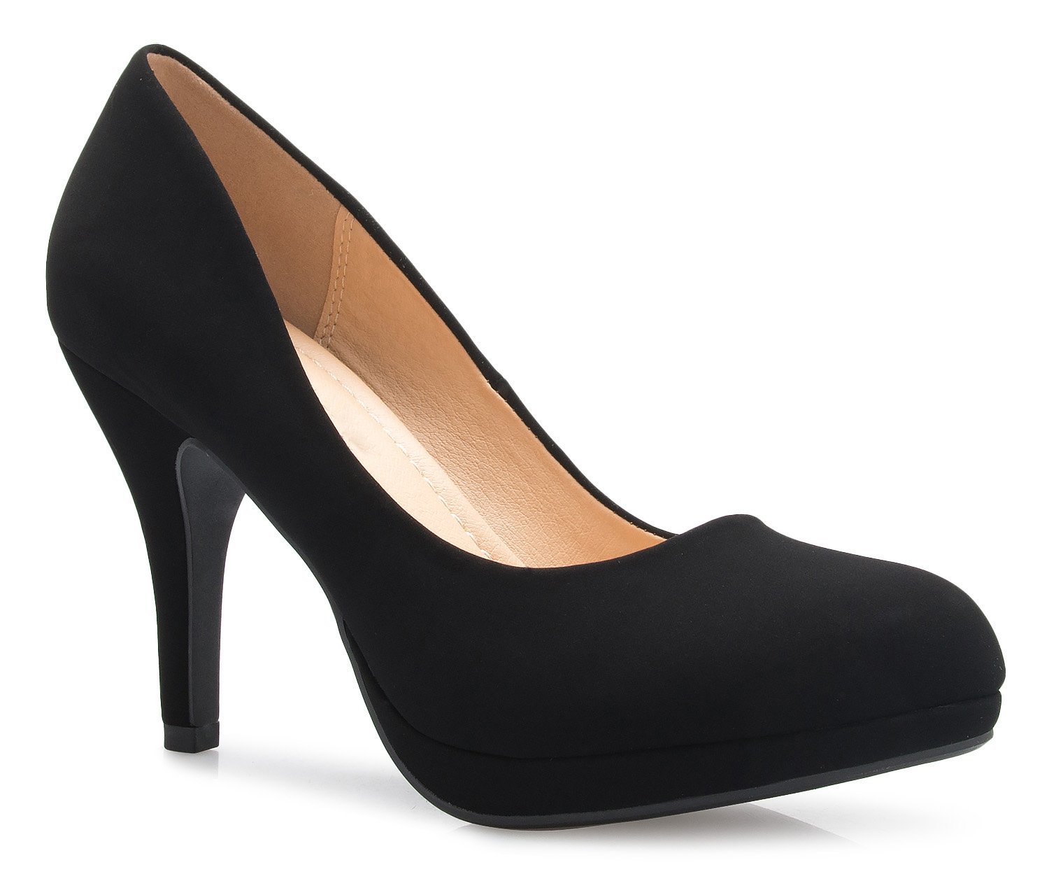 Olivia K Women's Classic Round-Toe Platform Pumps Stiletto Dress High Heels - Image 5