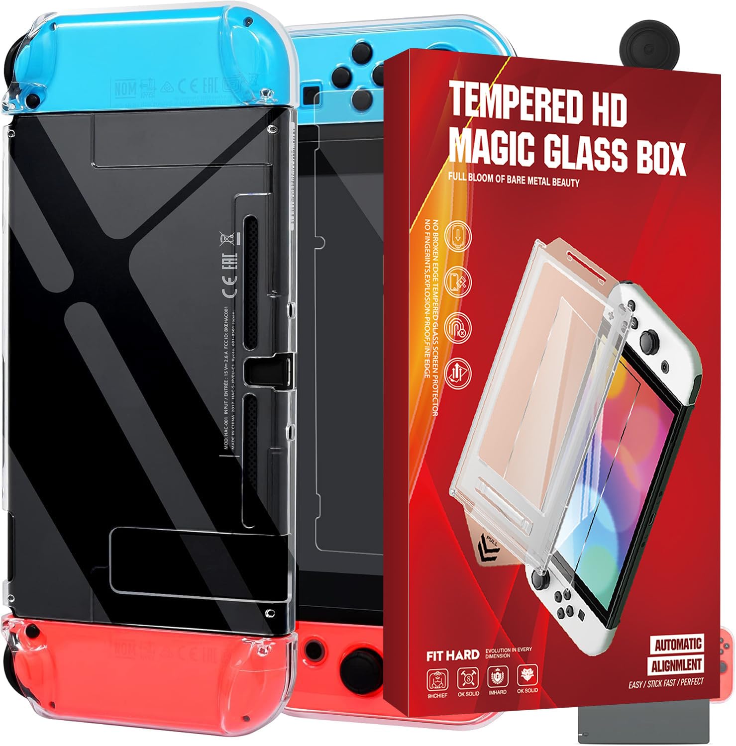 JZG 2 Pack Tempered Glass Screen Protector for Nintendo Switch 2 (2025), Auto Alignment Kit, Bubble Free Installation, Touch Sensitive, Ultra Clear HD Anti Scratch, Dust Removal