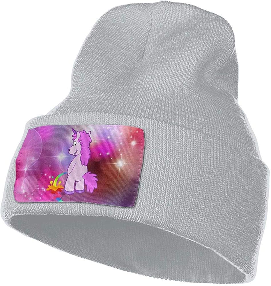 Quintion Robeson Einhorn Pissen Regenbogen Hassliche Weihnachten Manner Und Frauen Warme Winter Strick Plain Beanie Hut Schadel Cap Acryl Strick Manschette Hut Amazon De Bekleidung