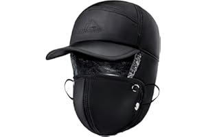 KAWIOR Winter Trapper Hats for Men Warm Trooper Hunting Hat with Ear Flaps Windproof Mask Ushanka Hat for Women