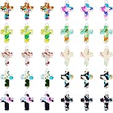 Craftdady 60 pcs Turquoise Cross Charms Bulk Spray Painted Easter Faith Cross Pendants Synthetic Turquoise Crucifix Stone Dangle Pendants for Jewelry Making Earring Necklace Bracelets DIY Supplies