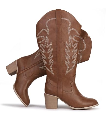wide calf brown dress boots Chicblooms Women's Extra Slouchy Suede Boots with Block Heel, Black Suede, 6 M US category_strapless-dresses Faux Leather Little Black A full inside zipper Core Colors:Natural/White Gingham