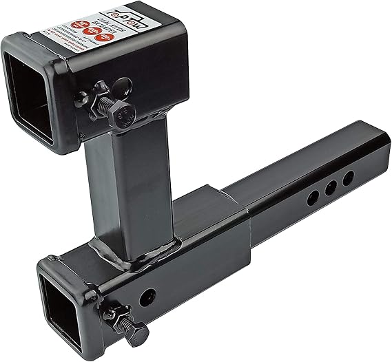 Toptow Dual Hitch Receiver Extension Adapter 2 inch Towing and Bicycle