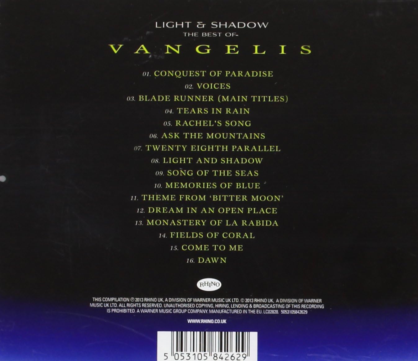 Light and Shadow: The Best of Vangelis - Image 3