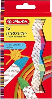 Herlitz Tafelkreide, 12 Stück in Hängepackung, farbig sortiert
