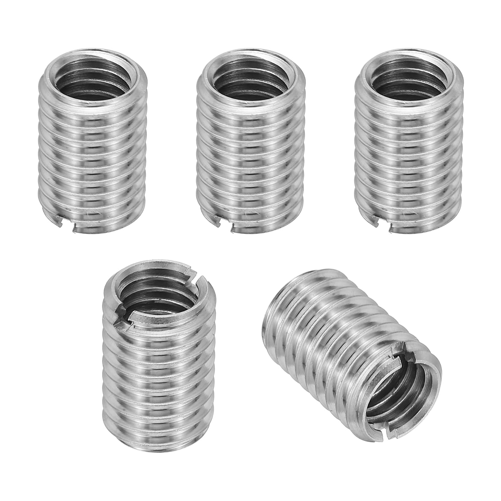 PATIKIL 316 Stainless Steel Thread Adapters Sleeve Reducing Nut, 5 Pcs M10 x 1.5 Male to M8 x 1.25 Female Repairing Insert Nut Screw Reducer Conversion Fastener 15mm