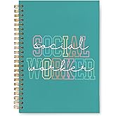 VIIJJUE Social Worker Gifts Journal, Social Worker Notebook, School Social Worker Must Haves, Social Worker Gifts for Women, Social Worker Office Decor, Hardcover Spiral Notebook 5.5x8.3 Inch