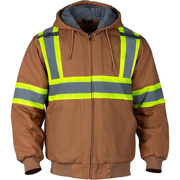 Amazon.com: Men's High Visibility Fleece Lined Safety Sweatshirt